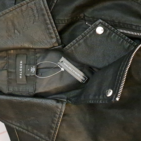 Halogen NWTs Faux Leather Moto Jacket - Picture 9 of 11